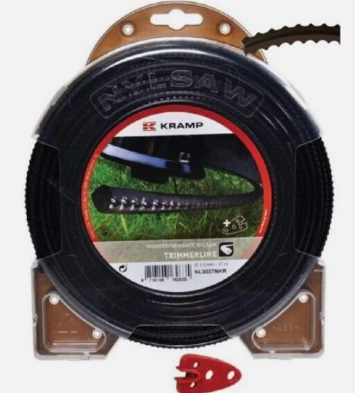 Trimmera aukla Ø 4,5 mm 16 m kvadrātveida Nylsaw melna Kramp